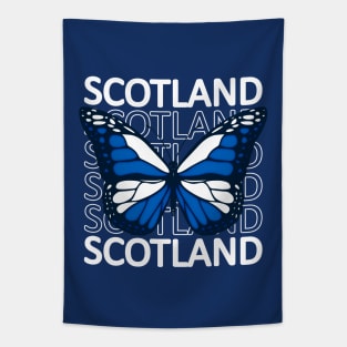 Scottish Flag Butterfly Tapestry