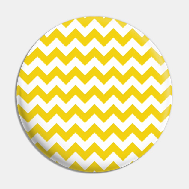 Yellow Zigzag, Yellow Chevron, Geometric Pattern Pin by Jelena Dunčević