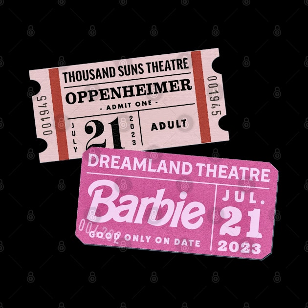 ticket oppenheimer and barbie by unknow user