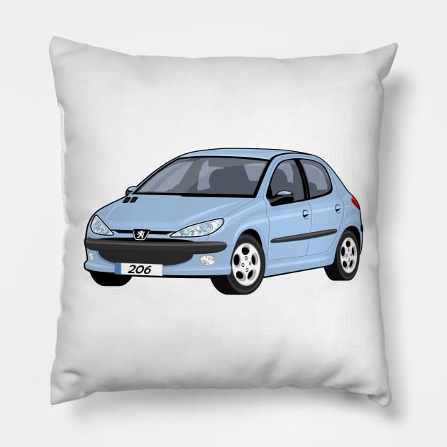 peugeot 206 Pillow by creative.z