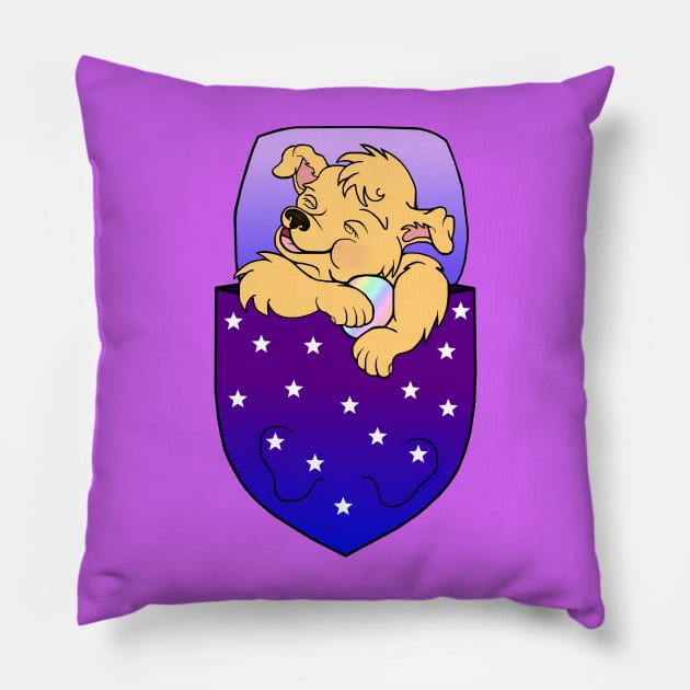 Night Time Dreaming Pocket Puppy Pillow by Art by Deborah Camp