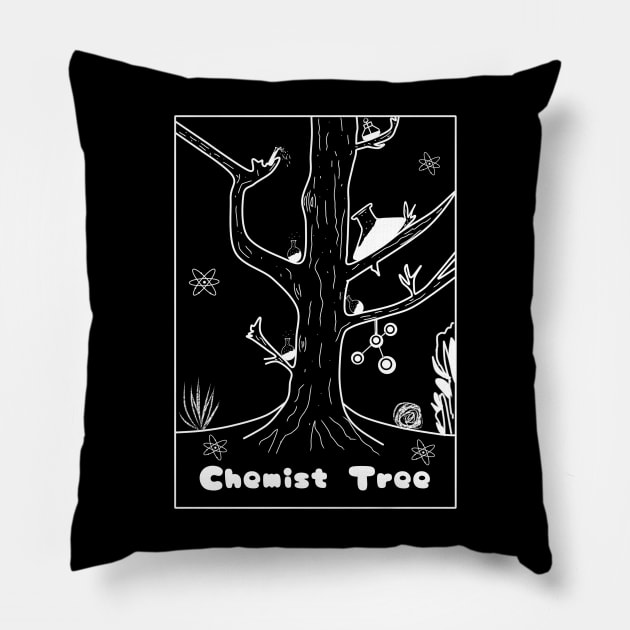 Chemist tree chemistry science Pillow by Nadey