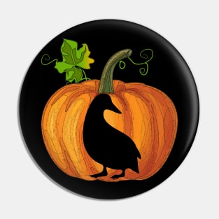 Duck in pumpkin Pin