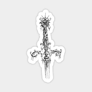 Cybersigilism love sword Magnet