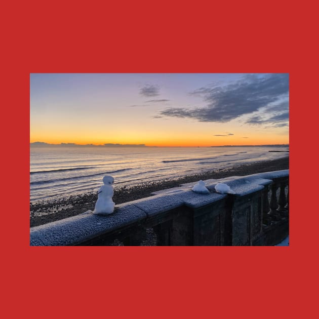 Snowman on the Balustrade by Violaman