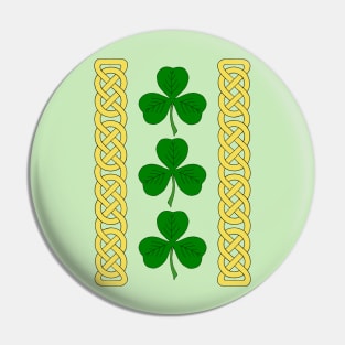 Shamrock Trio and Knotwork Bands Pin