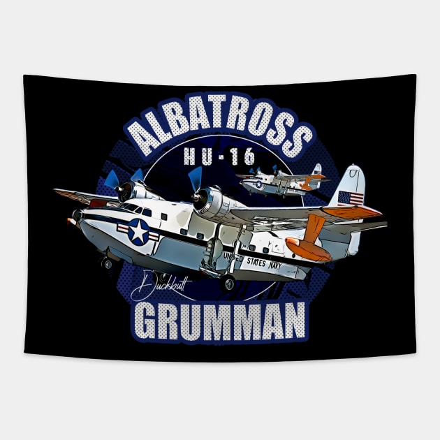 Grumman HU-16 Albatross Aircraft Tapestry by aeroloversclothing