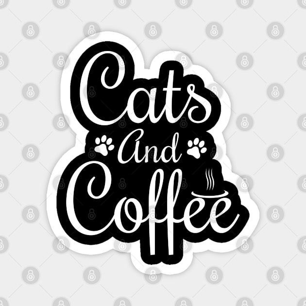 Cat and Coffee Magnet by unique_design76