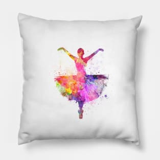 Woman ballerina ballet dancer dancing Pillow