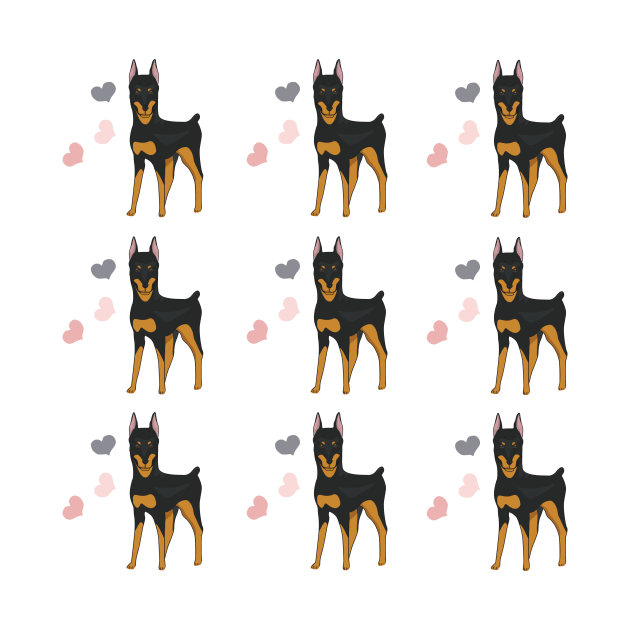 Doberman pinscher dog pattern by Maful