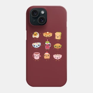 breakfast food collection Phone Case