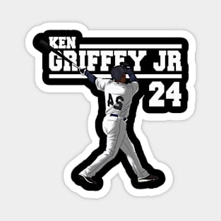 Ken Griffey Jr The Kid Basketball Legend Signature Vintage Retro 80s 90s Bootleg Rap Style Magnet