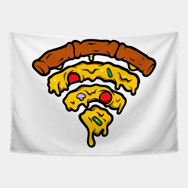 Pizza WIFI Tapestry by Mako Design 