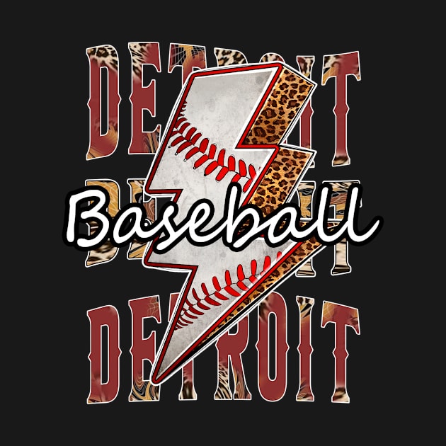 Graphic Baseball Detroit Proud Name Team Vintage by WholesomeFood