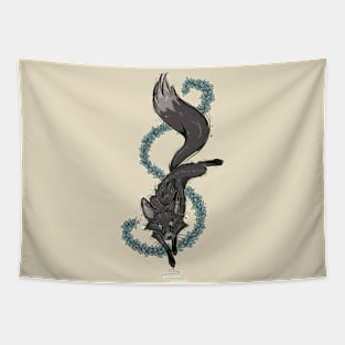 Winter Holiday Fox Tapestry