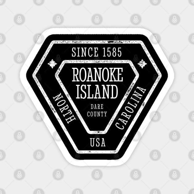 Roanoke Island, NC Summertime Vacationing Sign Magnet by Contentarama