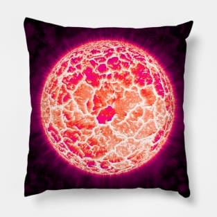 Exploding Sun - Pink Pillow