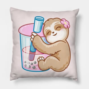 Boba tea sloth Pillow