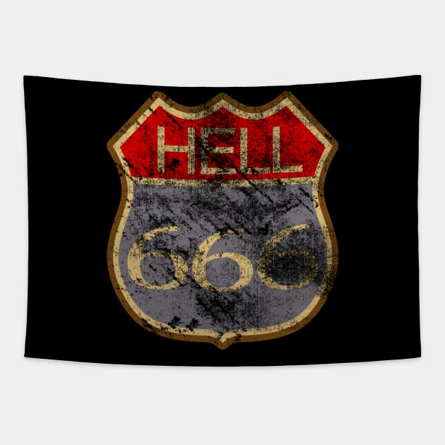 hell 666 Tapestry by martian