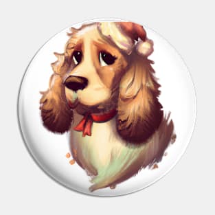 Cute English Cocker Spaniel Drawing Pin