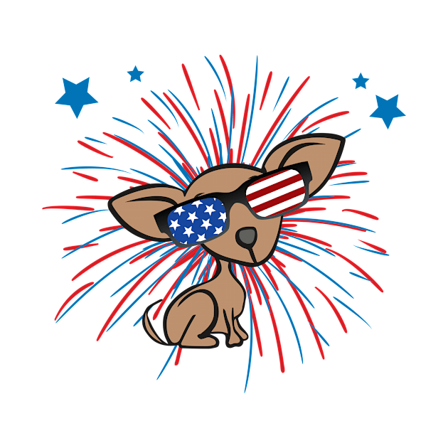 Chiweenie Fireworks Independence Day by ScottsRed