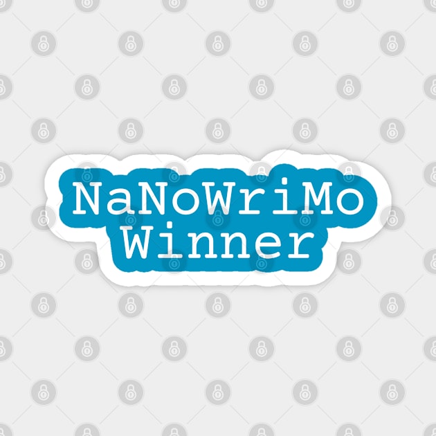 NaNoWriMo Winner (blue background) Magnet by EpicEndeavours