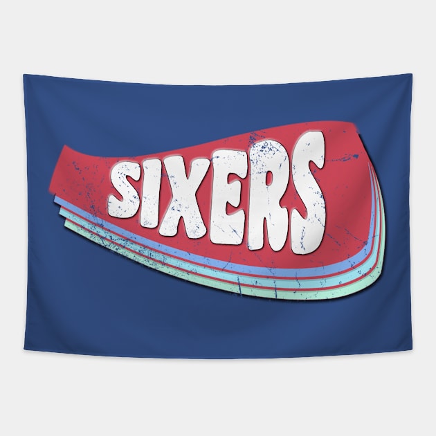 nba sixers Tapestry by Lula Popart