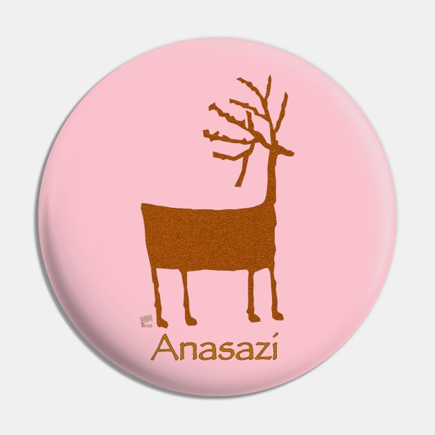 Rock Art Elk Pin by NN Tease