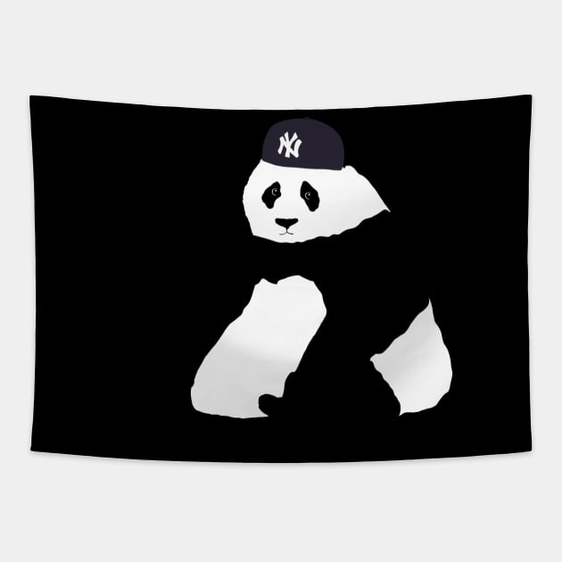 Yankee No Brim Panda Tapestry by lodesignshop