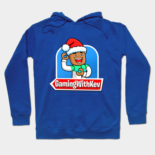 Kev In A Christmas Hat Gamingwithkev Hoodie Teepublic - roblox blue hoodie hat