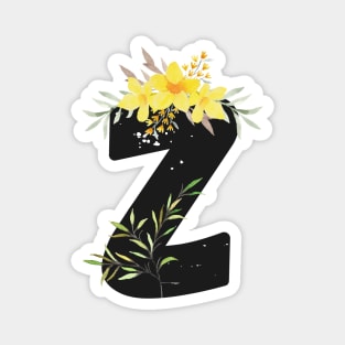 Letter Z - Botanical English Alphabet, Name Initial Magnet