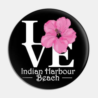 LOVE Indian Harbour Beach Pink Hibiscus Pin