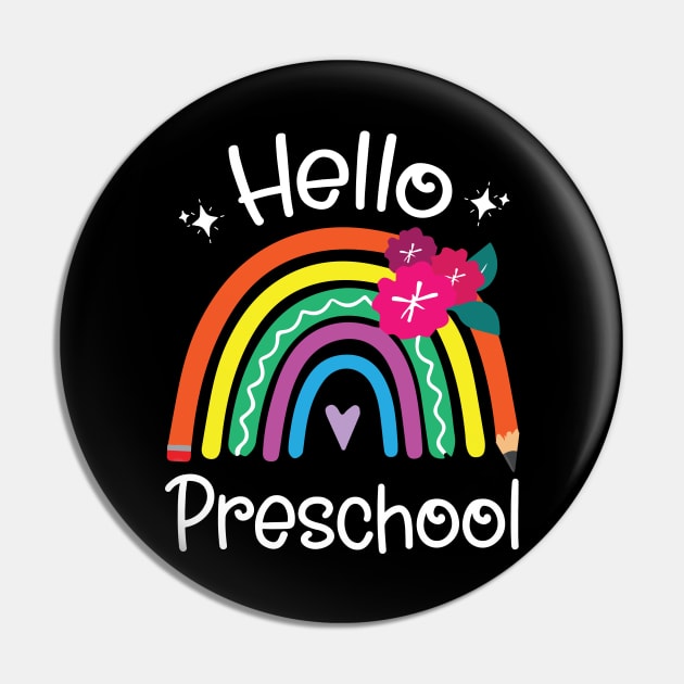 Hearts Pencil Rainbow Student Back School Hello Preschool Pin by Cowan79