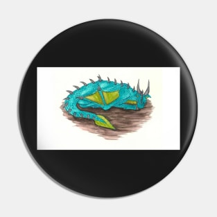 Earth Dragon Resting Pin