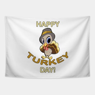 Thanksgiving Gifts Cute Graphic Happy Turkey Day Tapestry