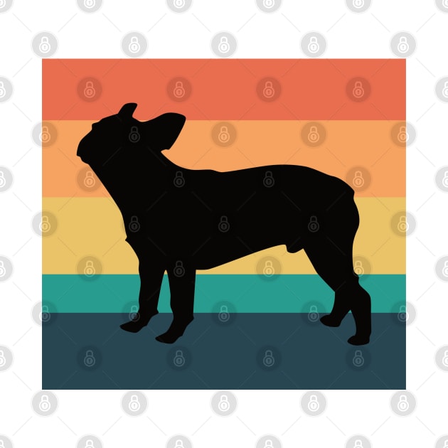 French Bulldog Silhouette Vintage Sunset by DPattonPD