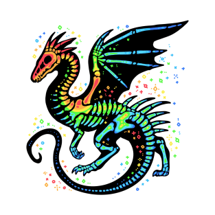 Rainbow Skeleton Dragon T-Shirt