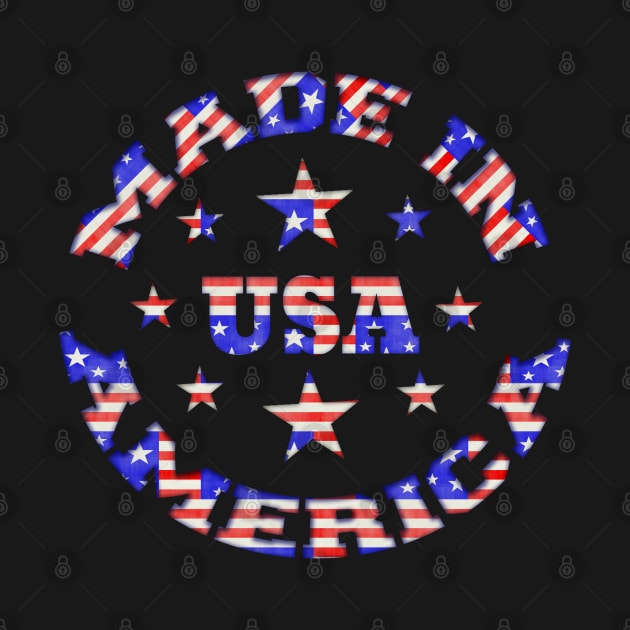 Made In America USA Logo by Roly Poly Roundabout