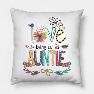 Love Being Called Auntie Happy Mother's Day Pillow