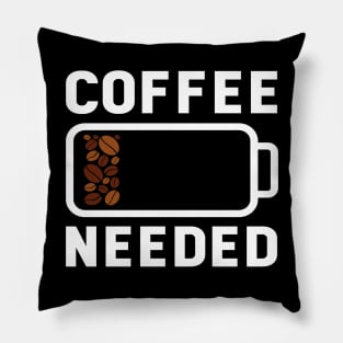 Low Battery Coffee Needed Barista Coffee Lover Gift Pillow