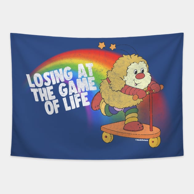 Losing At The Game Of Life / 80s Cartoon Nihilism Humor Design Tapestry by DankFutura