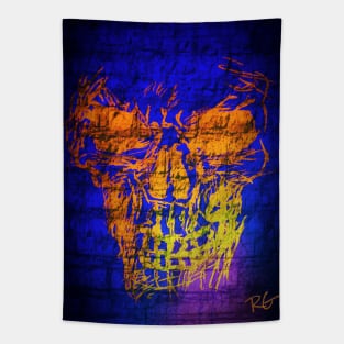 Skull Grafitti Tapestry