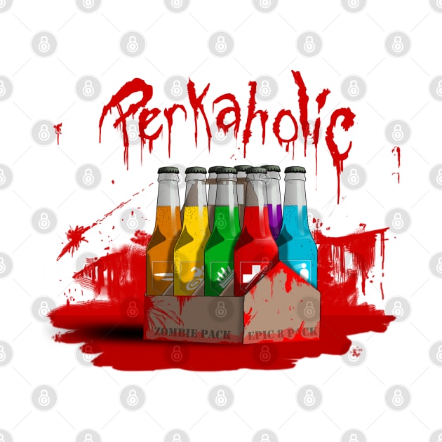 Zombie 8-Pack Bloodied Perkaholic on Maroon by LANStudios