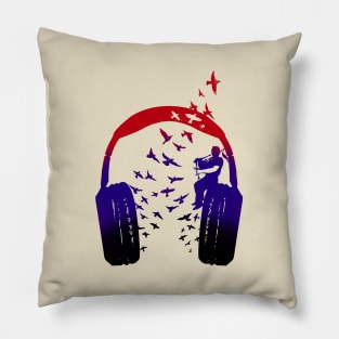 Headphone Music Bagpipes Pillow