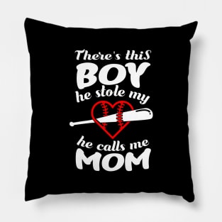 'He Calls Me Mom' Sweet Baseball Mother Gift Pillow