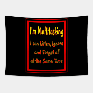 Multitasking Insult Sign Print Tapestry