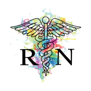 RN Watercolor Caduceus T-Shirt