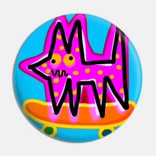 SKATER DOG Pin