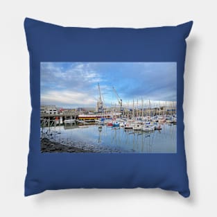 The Marina at South Harbour, Blyth, Northumberland Pillow