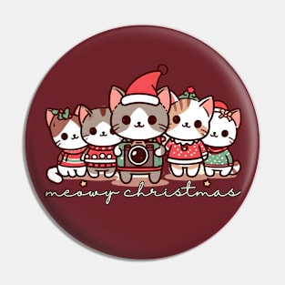 Purrfectly Meowy Christmas Pin
